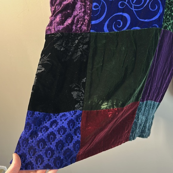 Vintage Banana Republic Button Down Velvet Patchwork Tunic Size M Artsy - Picture 11 of 16
